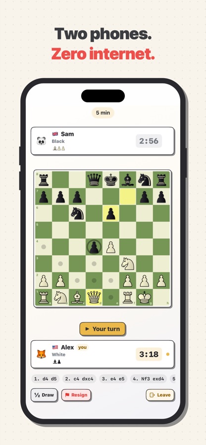 A game on two phones
