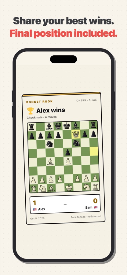 Share card with the final position
